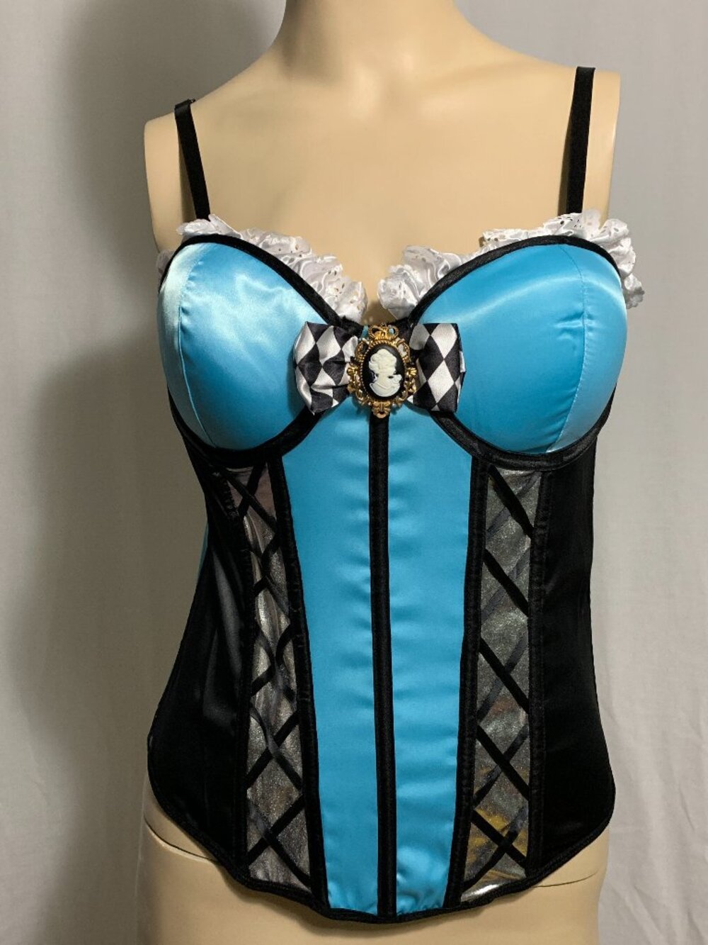 Storybook Corset Alice In Wonderland Cosplay Costume Halloween Womens Size S / M